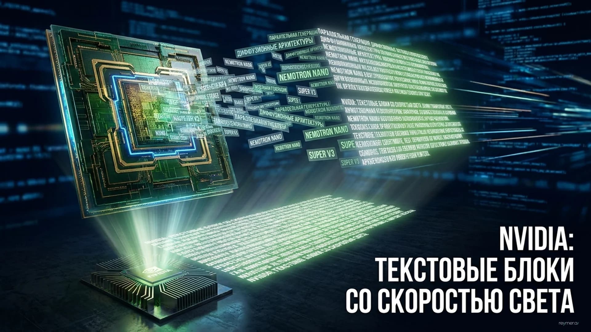 NVIDIA тестирует диффузионные языковые модели для радикального ускорения генерации текста