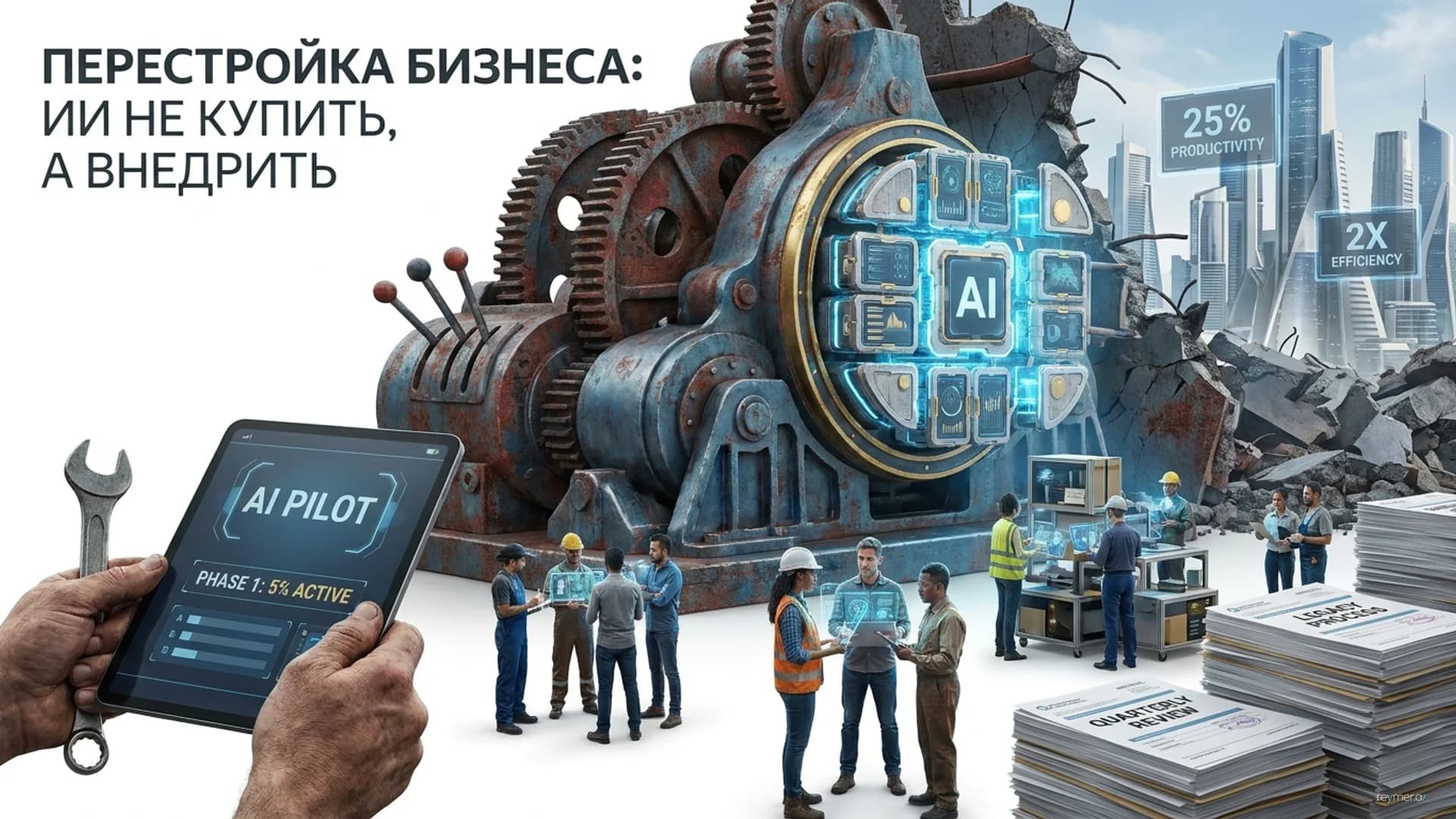 Четыре этапа внедрения искусственного интеллекта в корпорациях