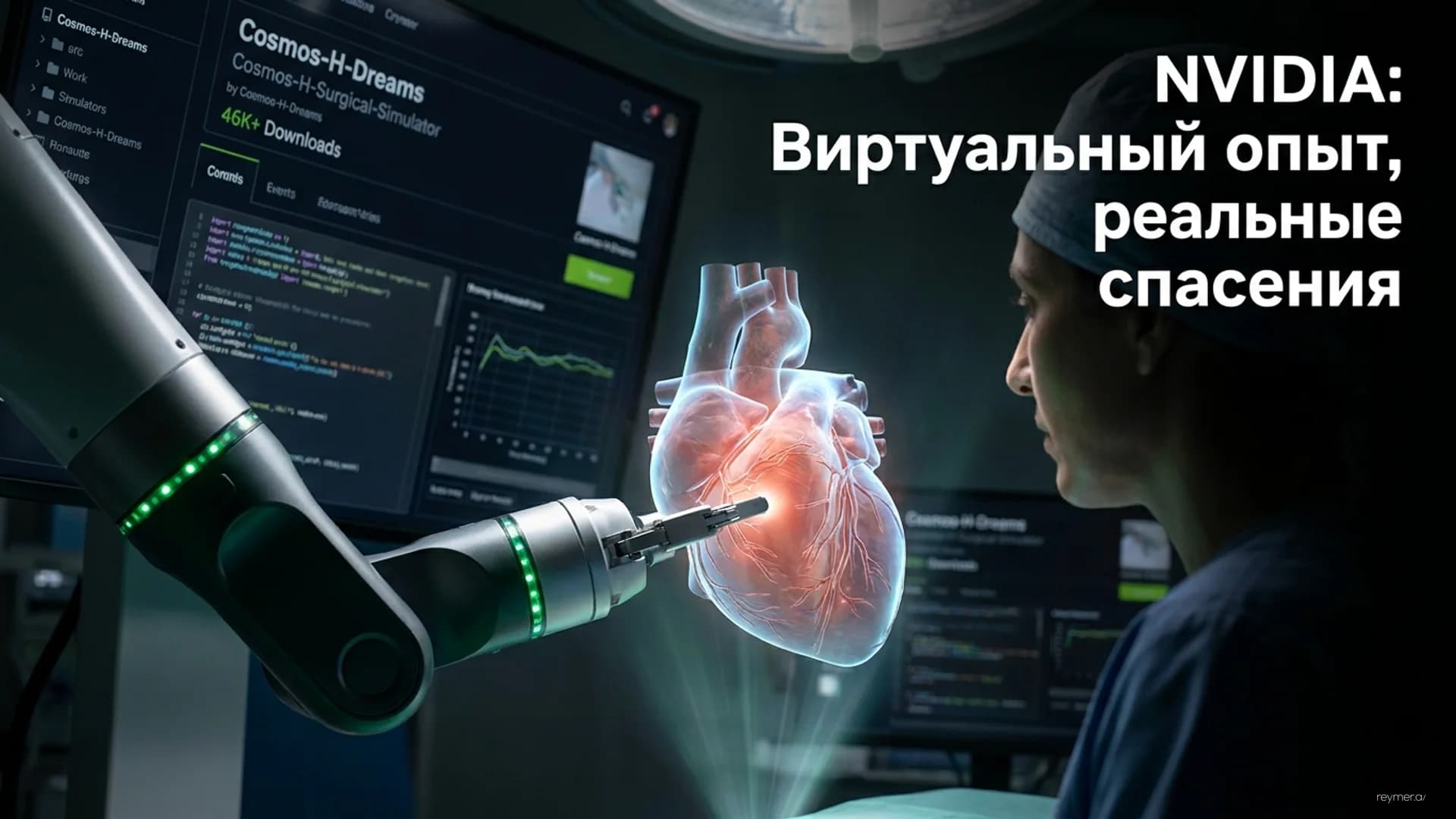 NVIDIA Cosmos-H-Dreams: симулятор хирургического робота в реальном времени на одной видеокарте